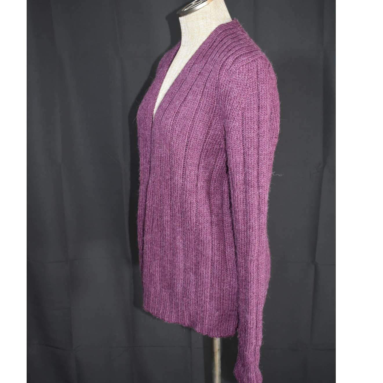 Kate Spade Saturday Purple Alpaca Wool Cardigan Sweater - S