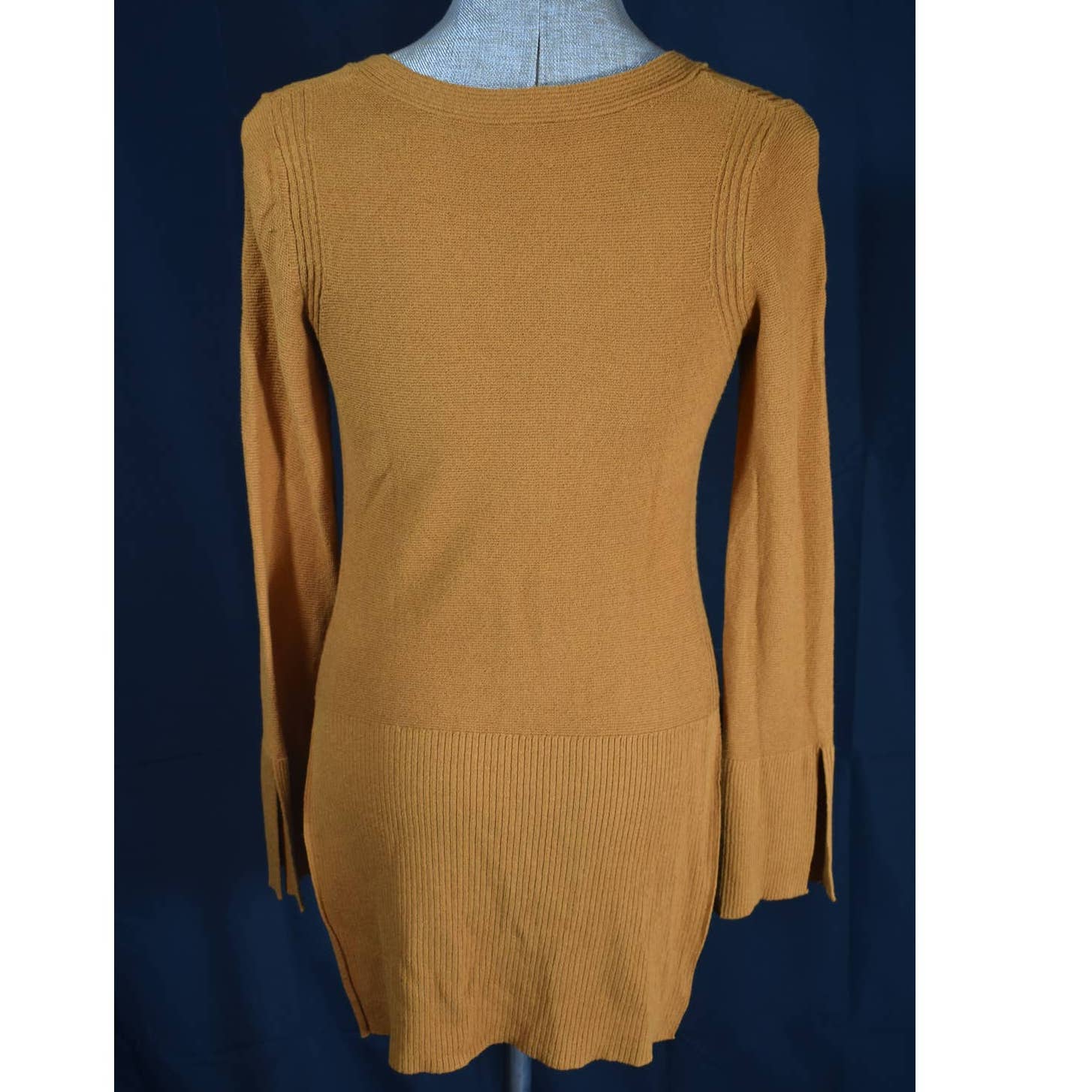 Free People Harvest Orange Long Tunic Sweater - XS
