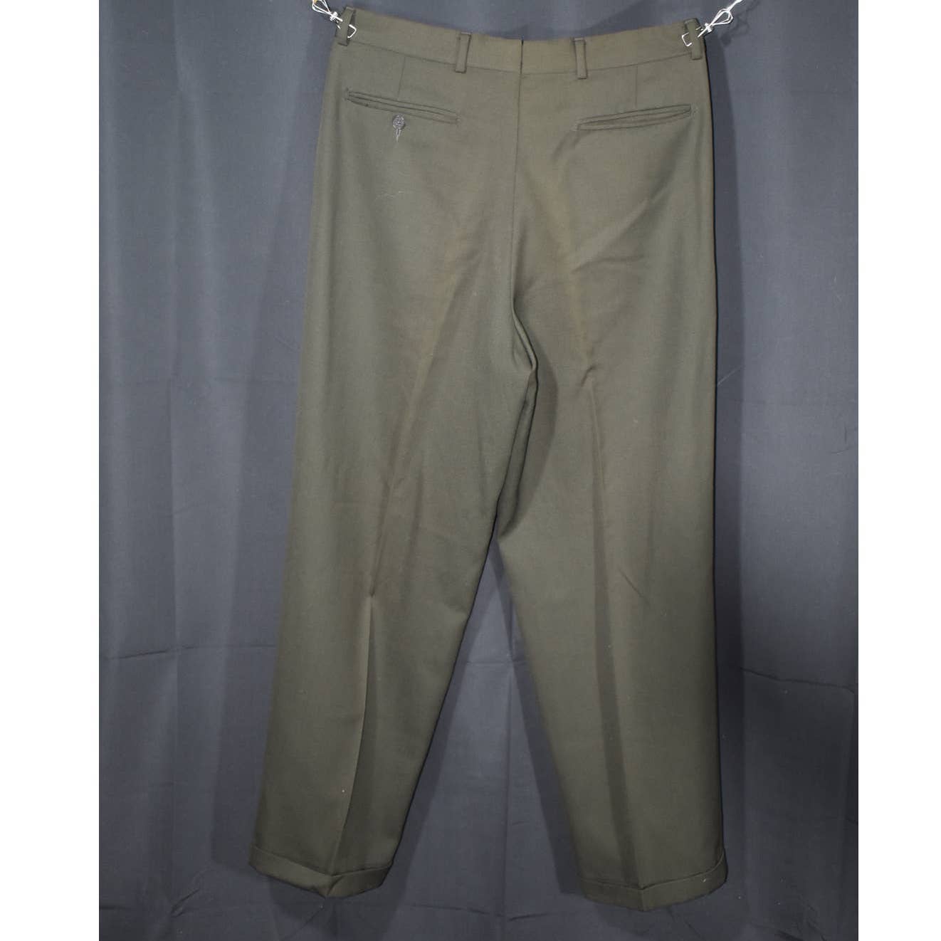 Vintage Monsieur by Givenchy Dark Green pleated Pants- 32R