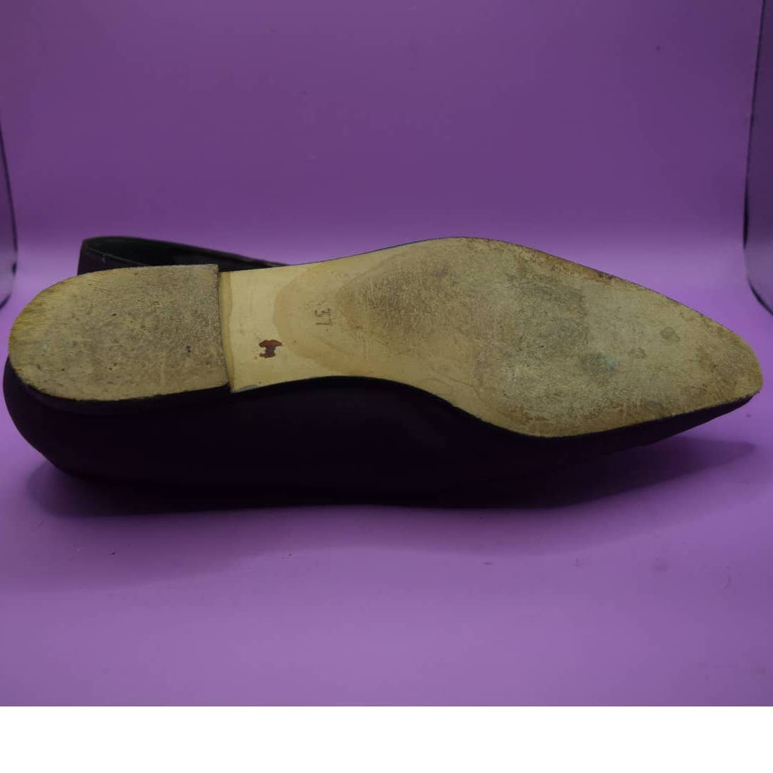 Andrea Pfister Couture Purple Silk Flat Shoes - 37 / 7