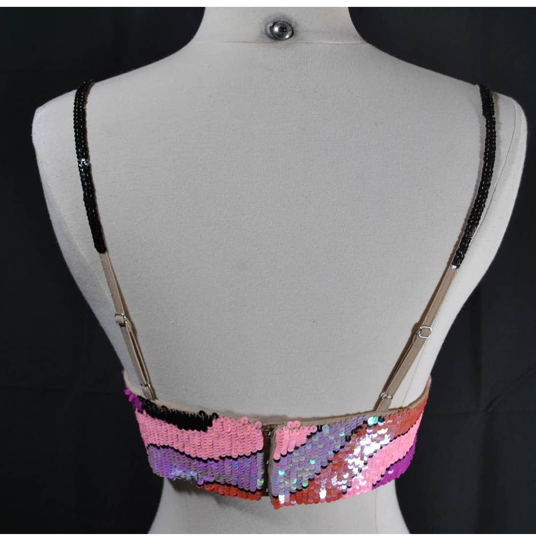X by NBD Sequined Bralette Top- S