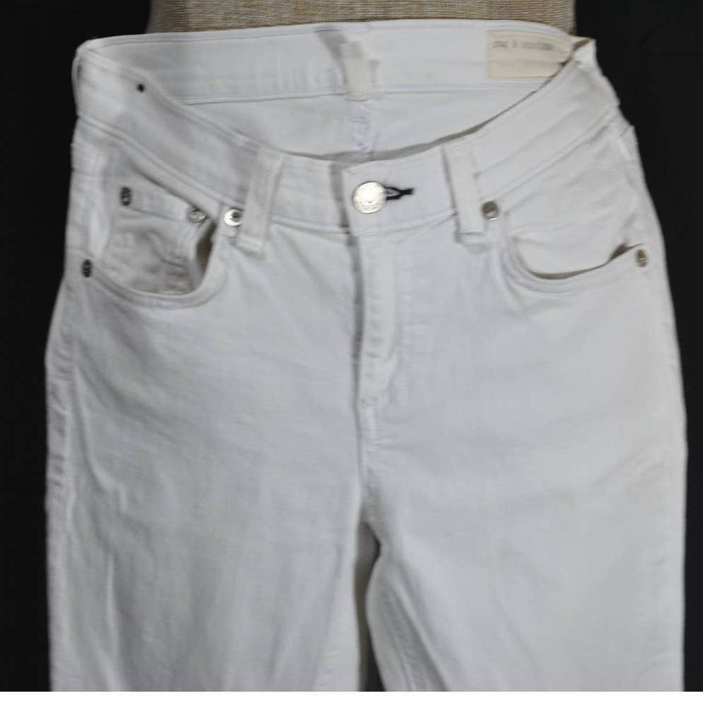 Rag & Bone White Five Pocket Skinny Jeans - 26