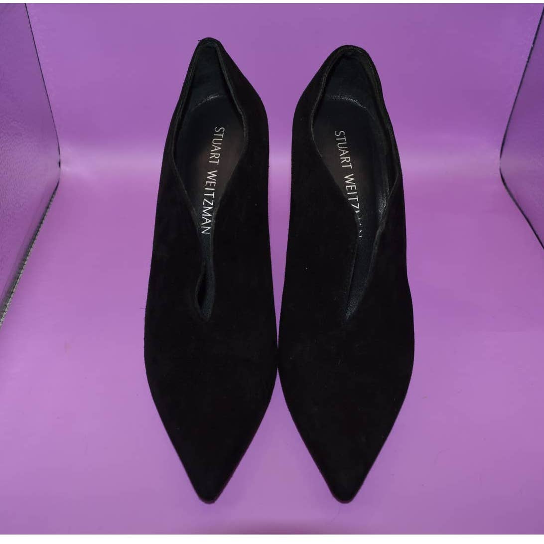 Stuart Weitzman Black Suede High Heel Shoes - 7.5