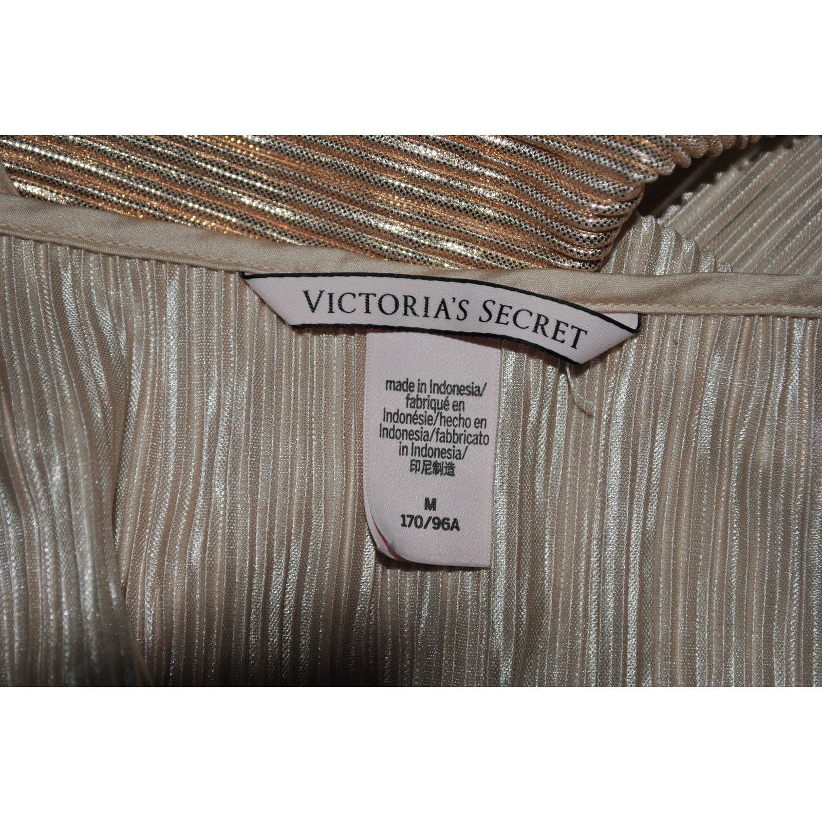 Victoria's Secret Gold Metallic Pleated Camisole - M