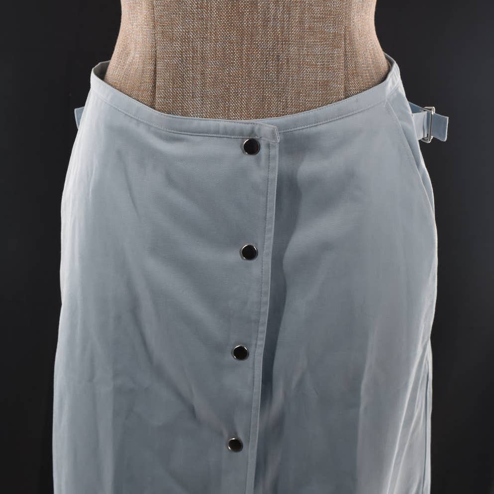 A.P.C.  Blue A Line Button Up Maxi Skirt- L
