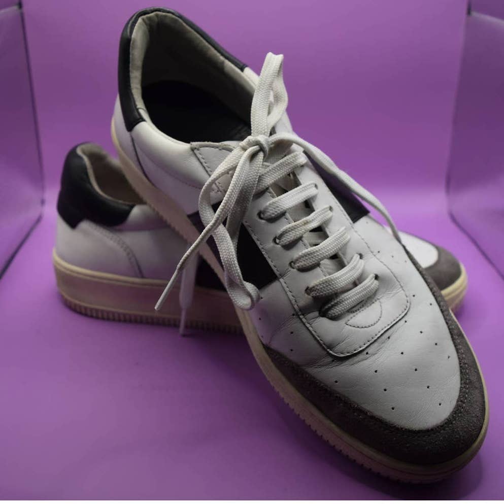 Sandro Paris White Black Trainers Sneakers Tennis Shoes - 42 / 9