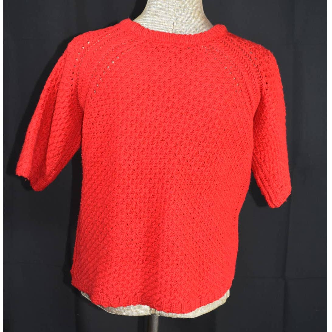 Marc by Marc Jacobs Red Merino Wool Knit Crewneck Sweater - S