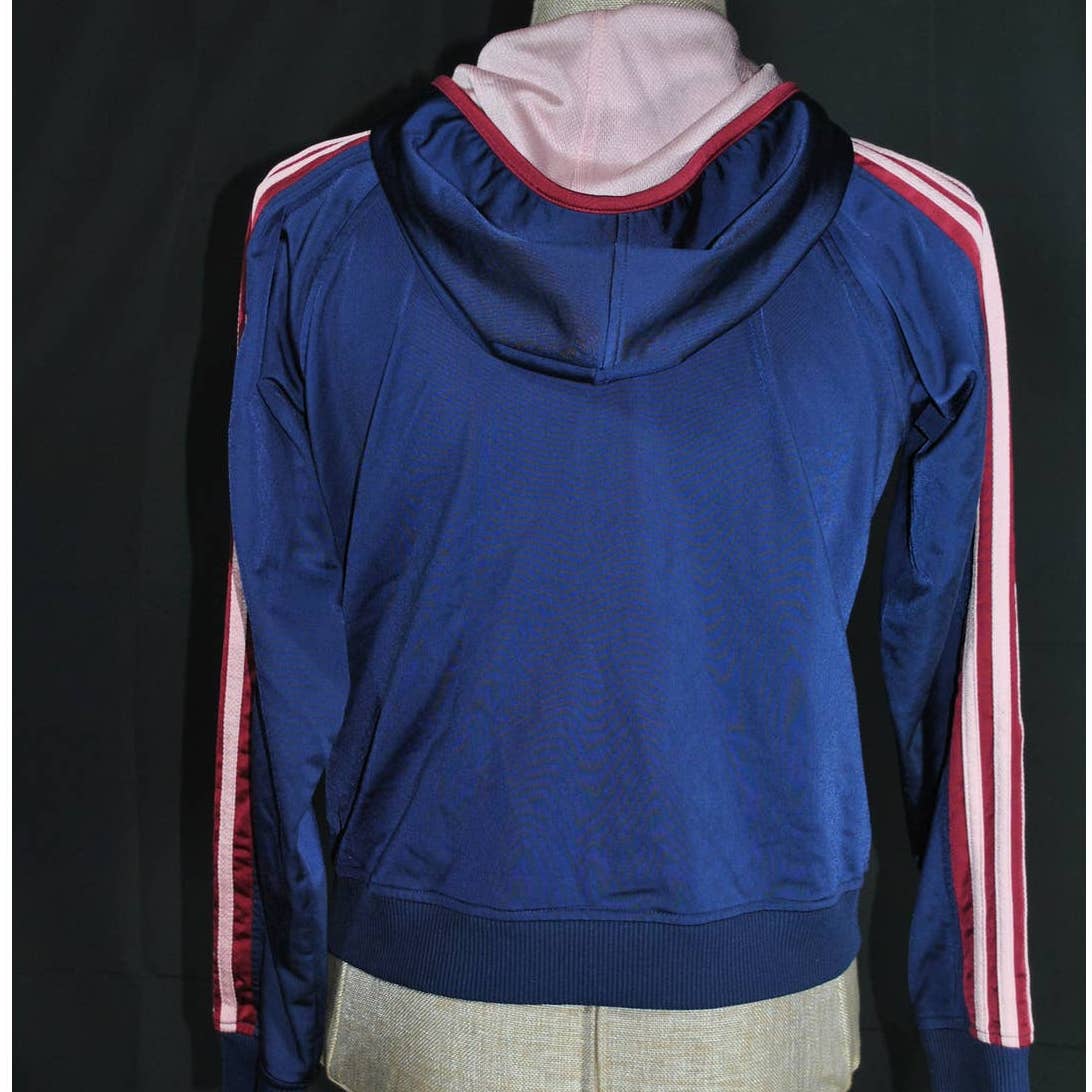 Adidas Blue and Pink Track Jacket- M