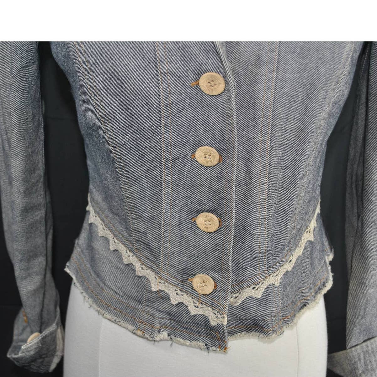 Vintage Nanette Lepore Cropped Denim Jacket- 4