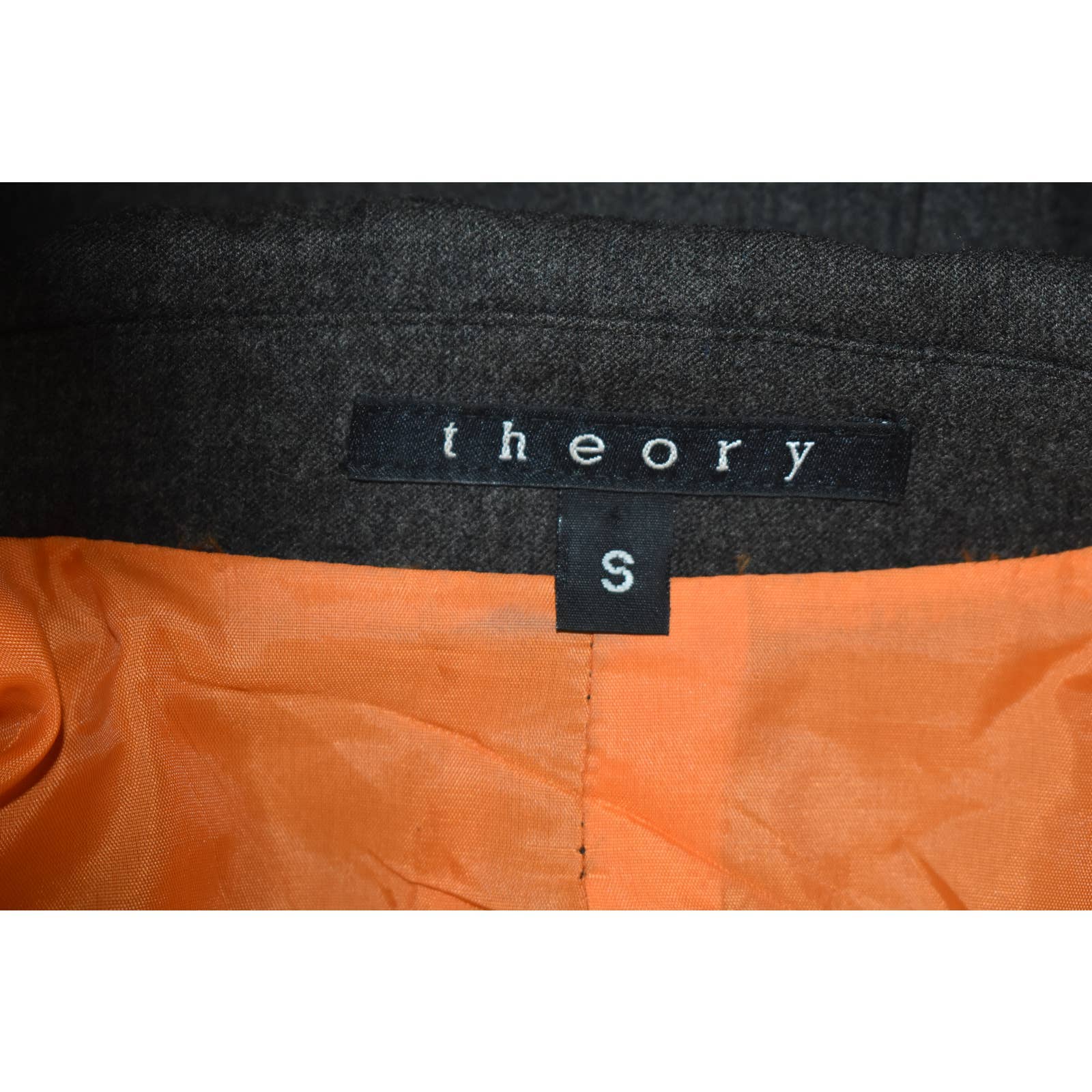 Theory Charcoal Three Button Wool Blazer - S