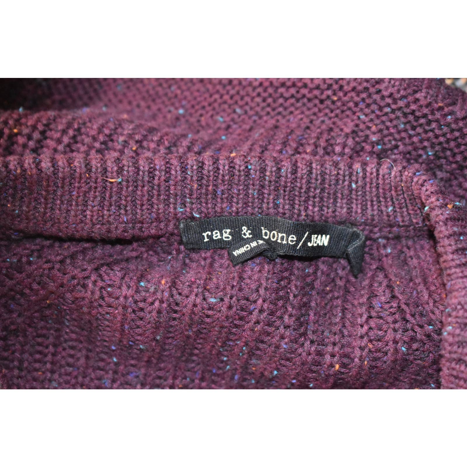 Rag & Bone Purple Speckled Crew Neck Sweater - XS