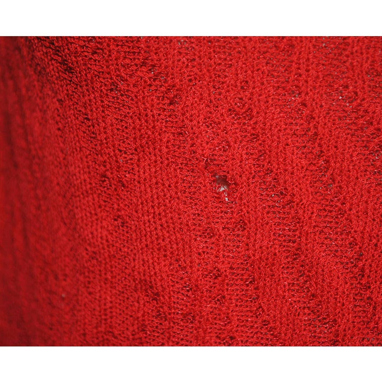 St. John Red Zebra Pattern Knit Turtleneck Sleeveless Top- P (S)