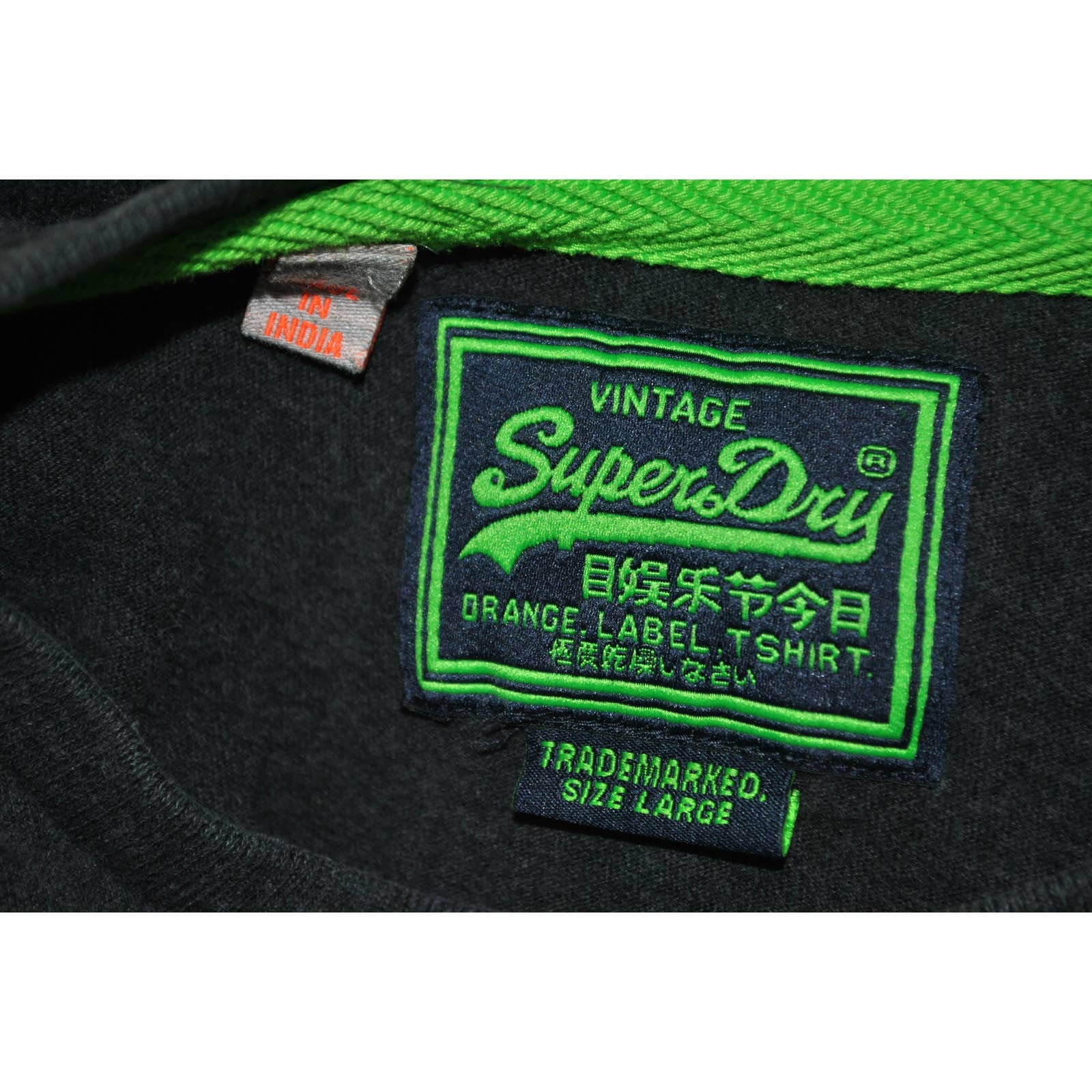 Super Dry Vintage Navy Logo T-Shirt - L