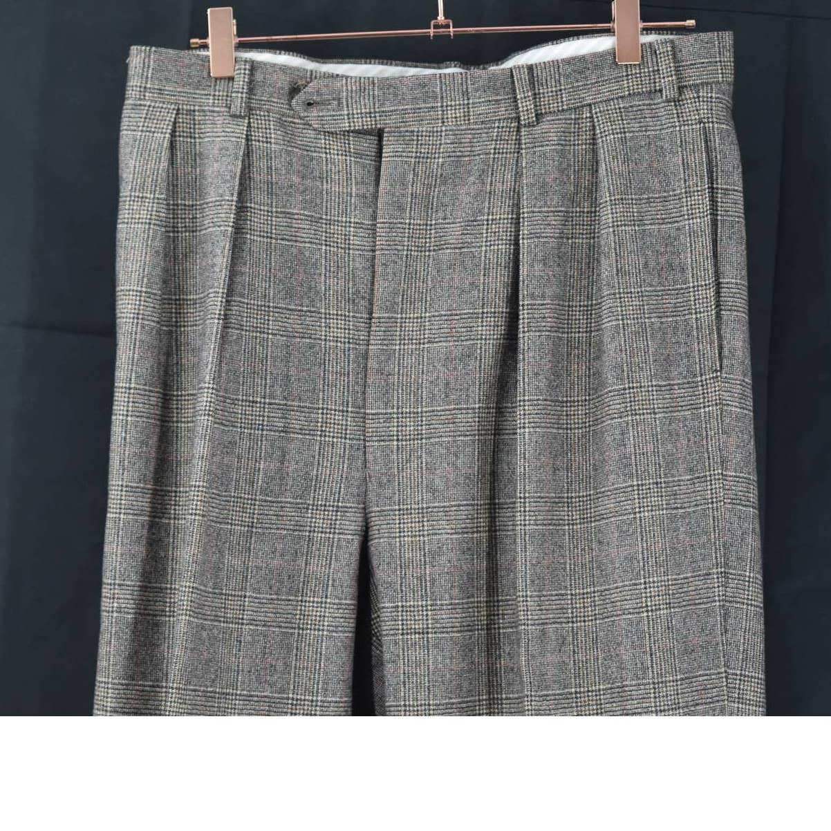 Samualsohn for Carrol & Company Brown Plaid Pleated Pants - 33