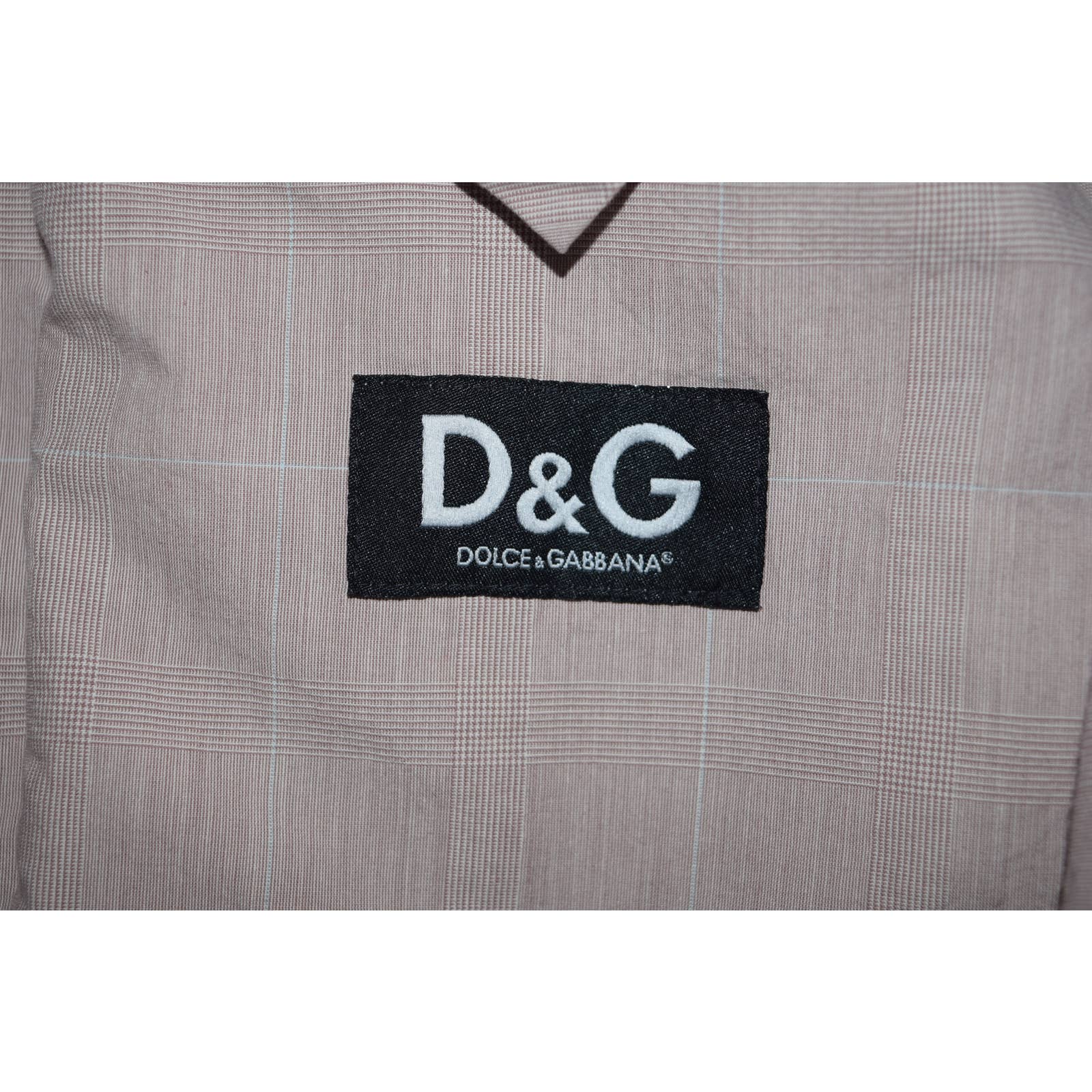 Dolce & Gabbana D&G Tan Khaki Plaid Cotton Jacket - M