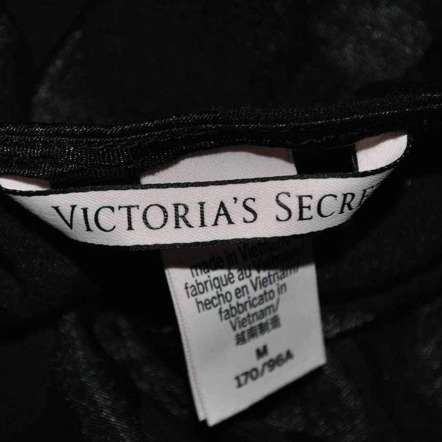 Victoria's Secret Black Cropped Polka Dot Camisole- M