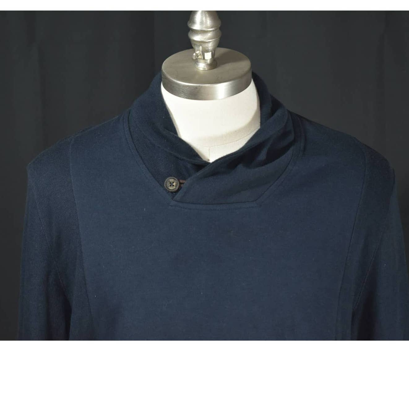 Ted Baker Navy Mock Neck Sweater - 6 - XL