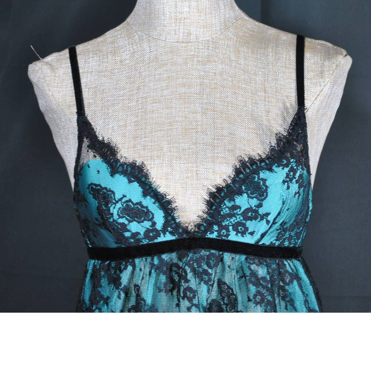 Victoria's Secret Very Sexy Teal Blue Negligee - S