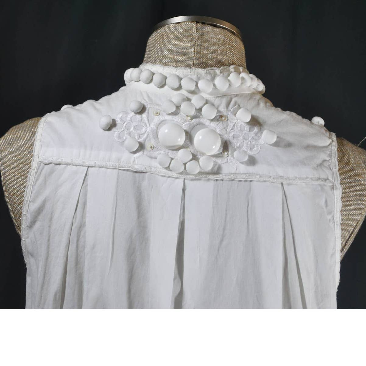 Malene Birger White Embellished Tunic Top - 38  / Medium