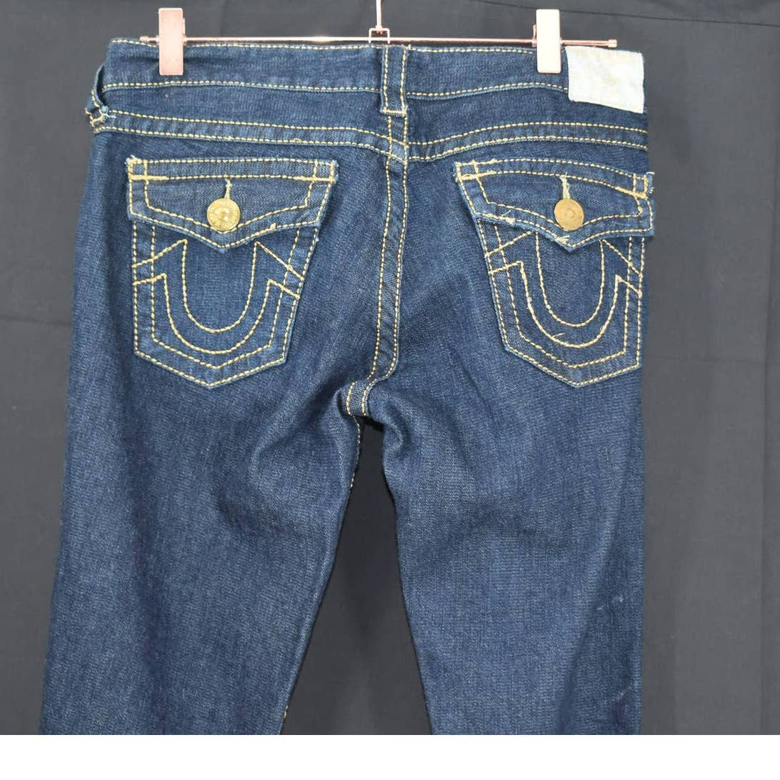 True Religion Gold Metallic Stitching Boot Cut Jeans - 29