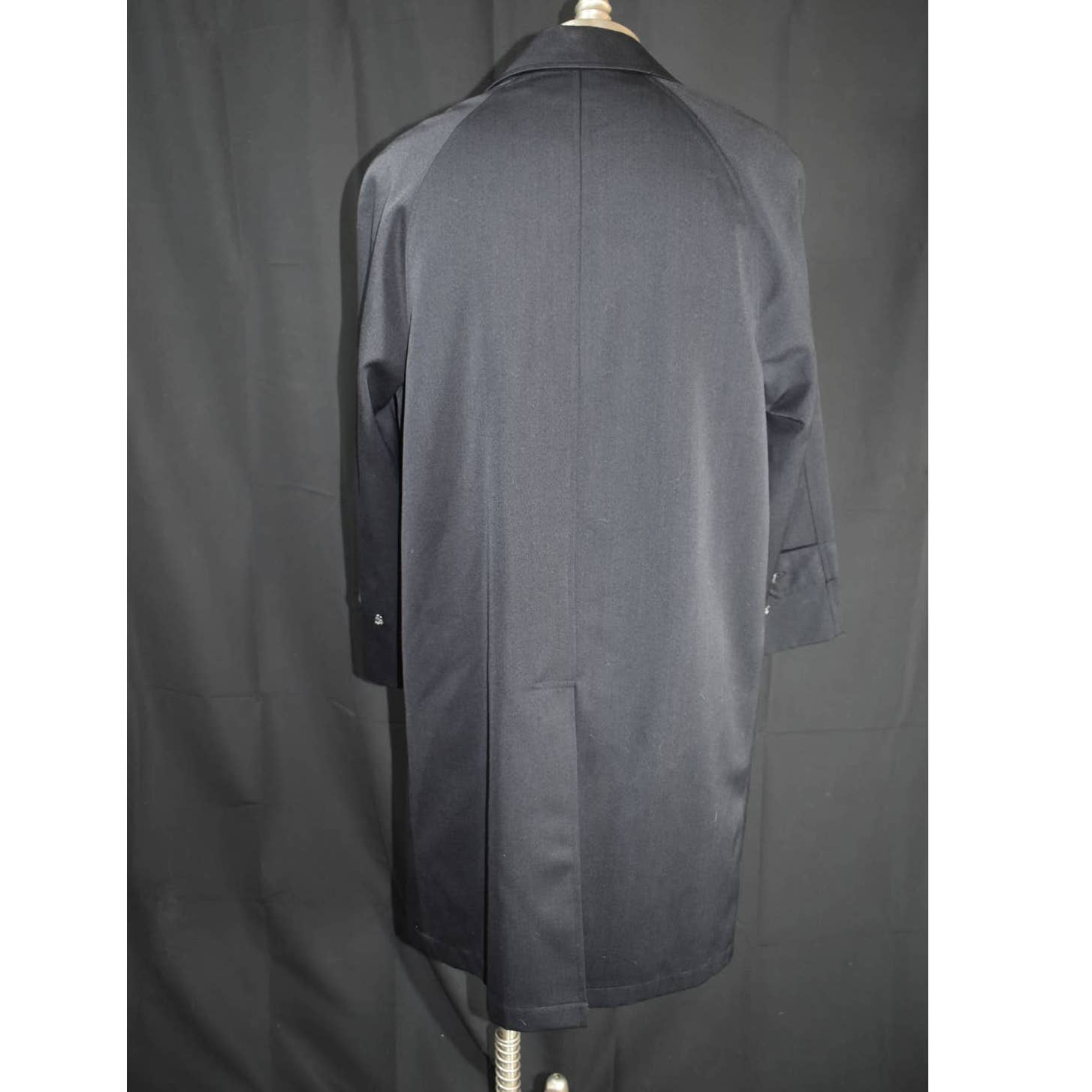Vintage Coliseum Black Wool Overcoat Removable Liner - L