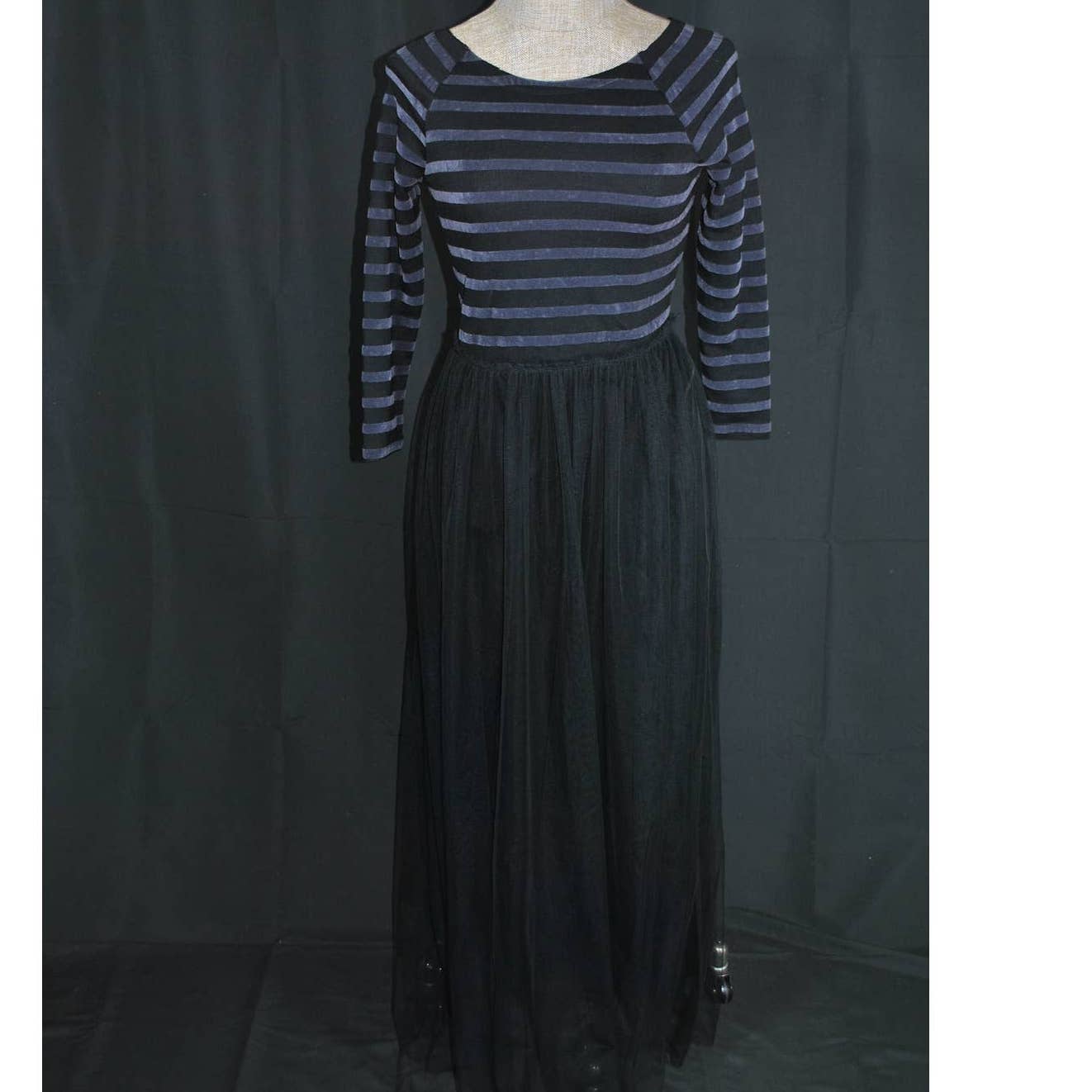 Free People Striped Bodice Maxi Mesh Dress- XS