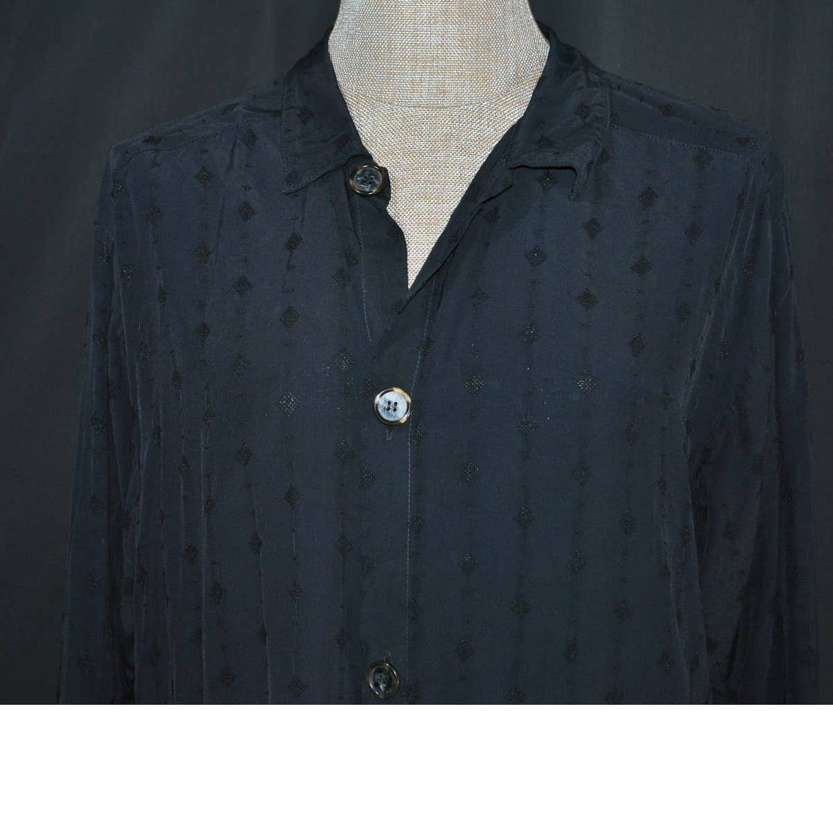 CP Shades Black Button Up Top - M