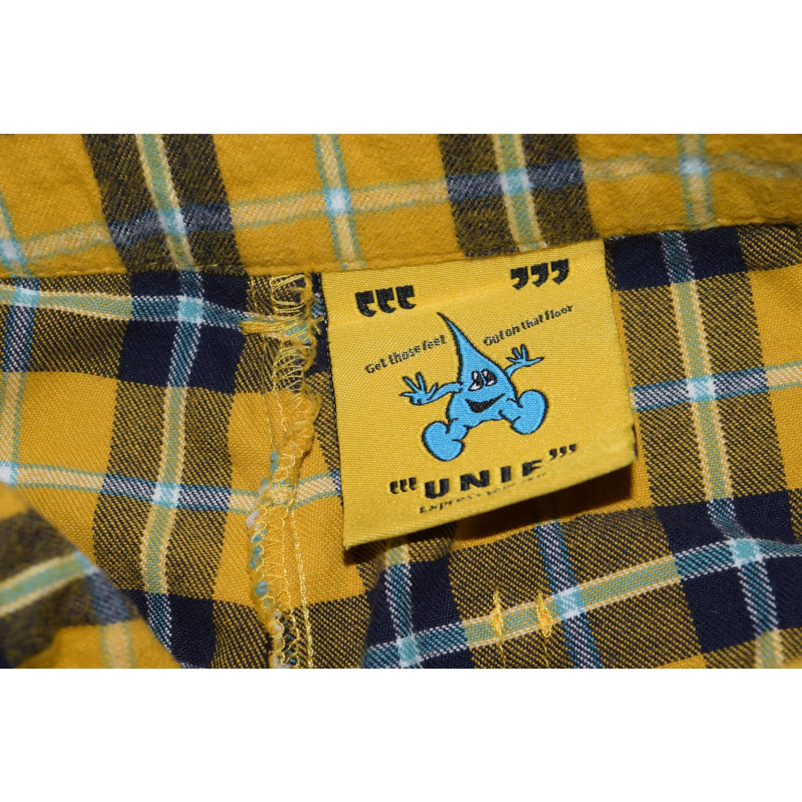 UNIF Yellow and Black Scotch Plaid Flannel Pants - 27
