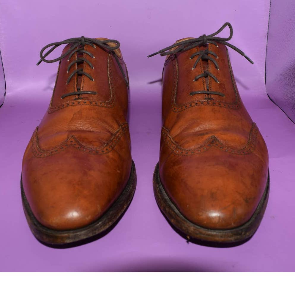 Vintage Peal & Co Brown Leather Oxford Brogue Shoe - 10.5