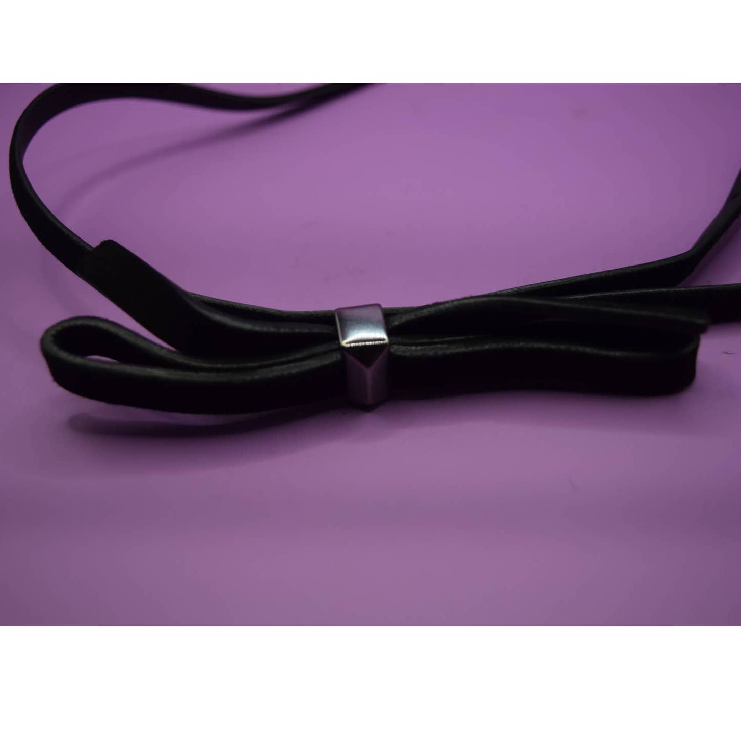 MaxMara Black Suede Leather Bow Belt - L