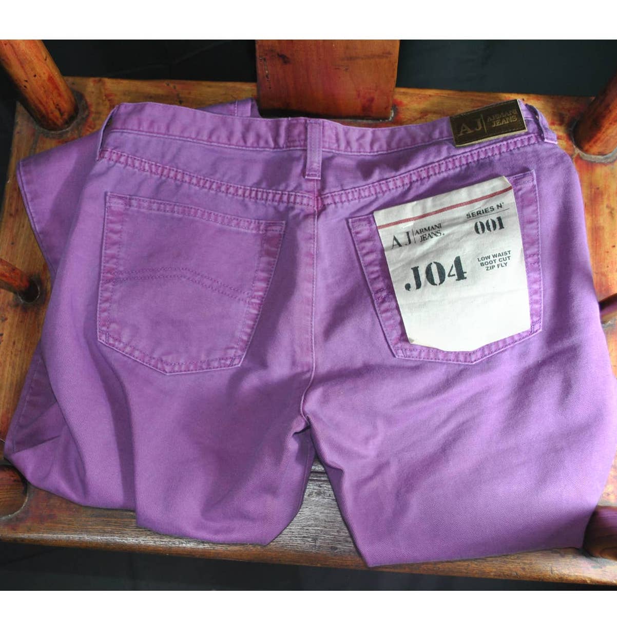 NWT Armani Purple Boot Cut Low Waist Jeans- 27
