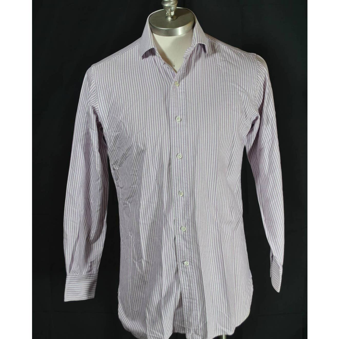 Polo Ralph Lauren Regent Classic Fit Purple White Shirt - 14.5